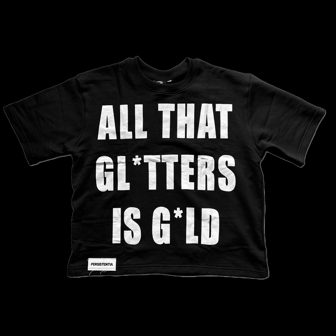 BLACK GL*TTER TSHIRT