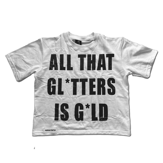 WHITE GL*TTER TSHIRT