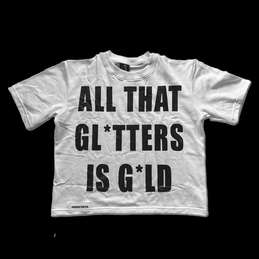 WHITE GL*TTER TSHIRT